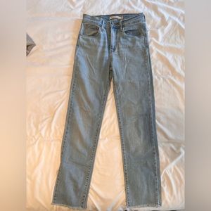 724 high rise straight levi sz 24 crop